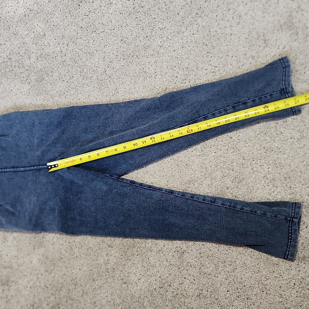 Z Supply Terry Knit Denim Criss Cross Overall Blue Wash Size Medium - Picture 10 of 13